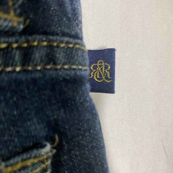 ROCK & REPUBLIC Jeans Denim Low Rise Rhinestone Pockets Womens 6 Dark Wash Blue - Picture 8 of 12